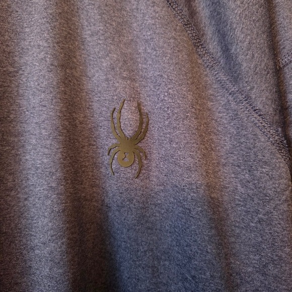 Spyder Active Mens Long Sleeve Athletic Shirt Blue L/G ProWeb Tech Base Layer - Picture 3 of 9